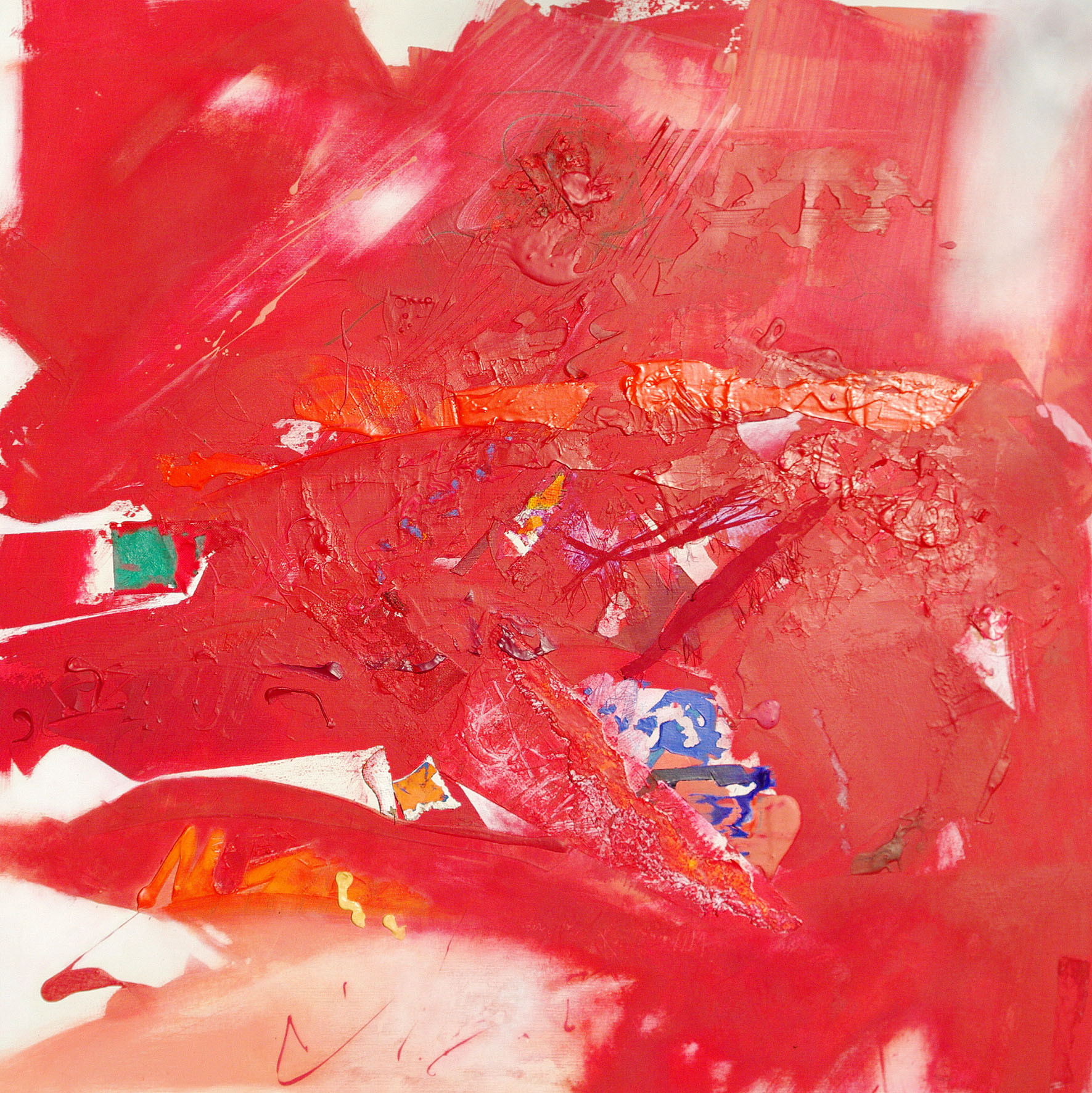 Abstract painting in red