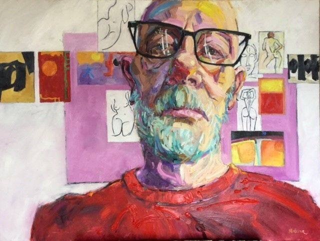 Self portrait of a man in glasses
