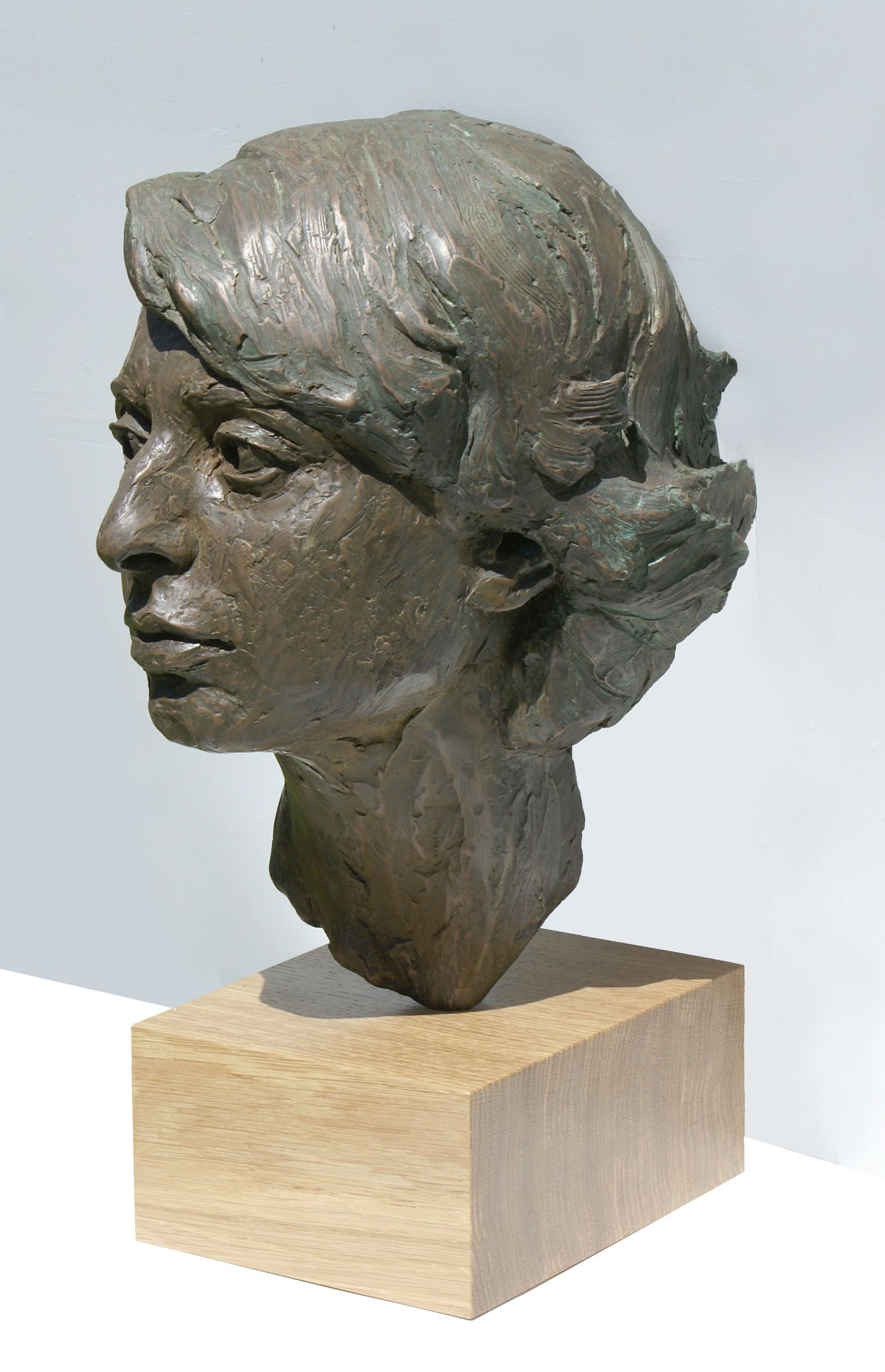 Bronze head of a woman