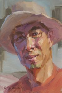 Self portrait of a man in a hat