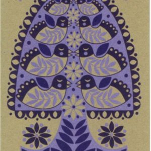 Purple Bird Tree Card