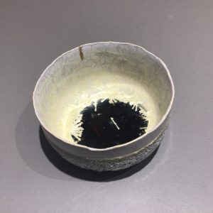 Cream & Blue Small Tea Bowl