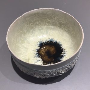 Cream & Blue Large Tea Bowl