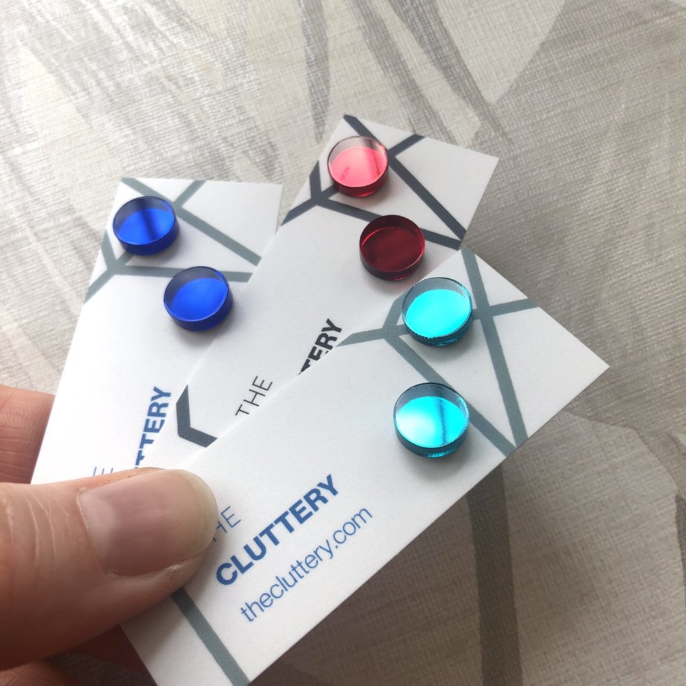 Acrylic Circle Studs