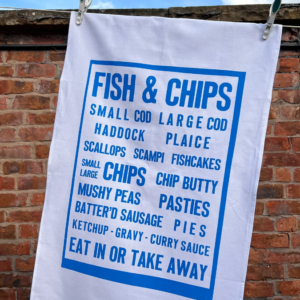 Fish & Chips Tea Towel