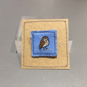 Embroidered Bird Brooch