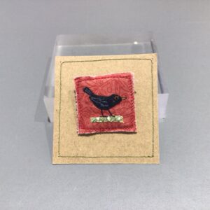 Embroidered Bird Brooch