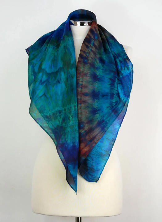 Colour Magic Hand-dyed Silk Scarf