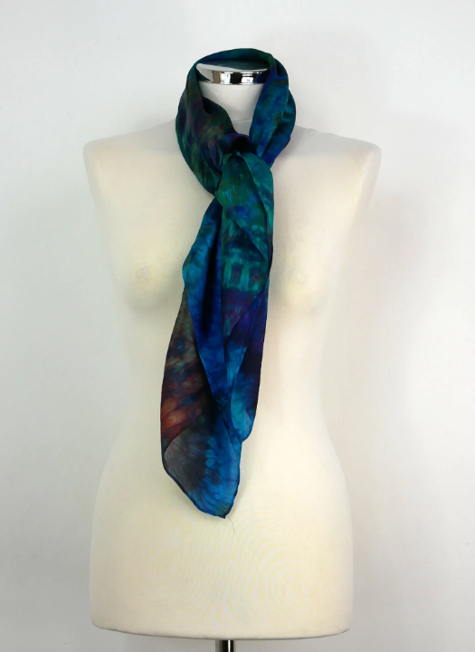 Colour Magic Hand-dyed Silk Scarf - Image 2
