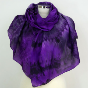 Large Purple Sky Hand-dyed Silk Scarf