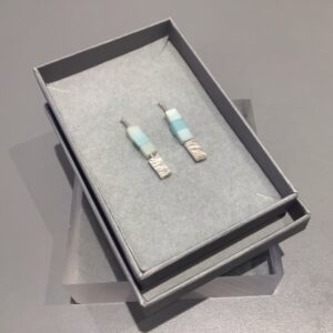 Square Drop Earrings with Cubed Amazonite