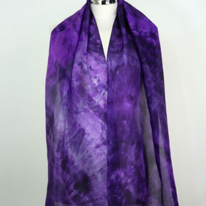 Purple Sky Hand-dyed Silk Scarf