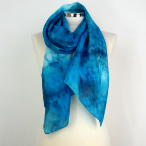 Sea Waves Hand-dyed Silk Scarf