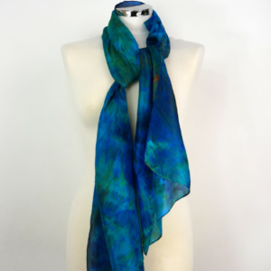Ocean Escape Hand-dyed Silk Scarf