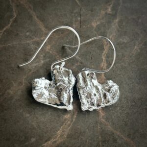 Melted Heart Dangler Earrings