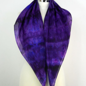 Square Night in Venice Hand-dyed Silk Scarf