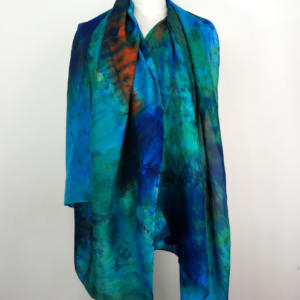Large Ocean Escape Hand-dyed Silk Scarf