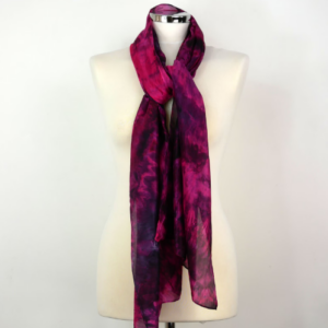 Geranium Hand-dyed Silk Scarf