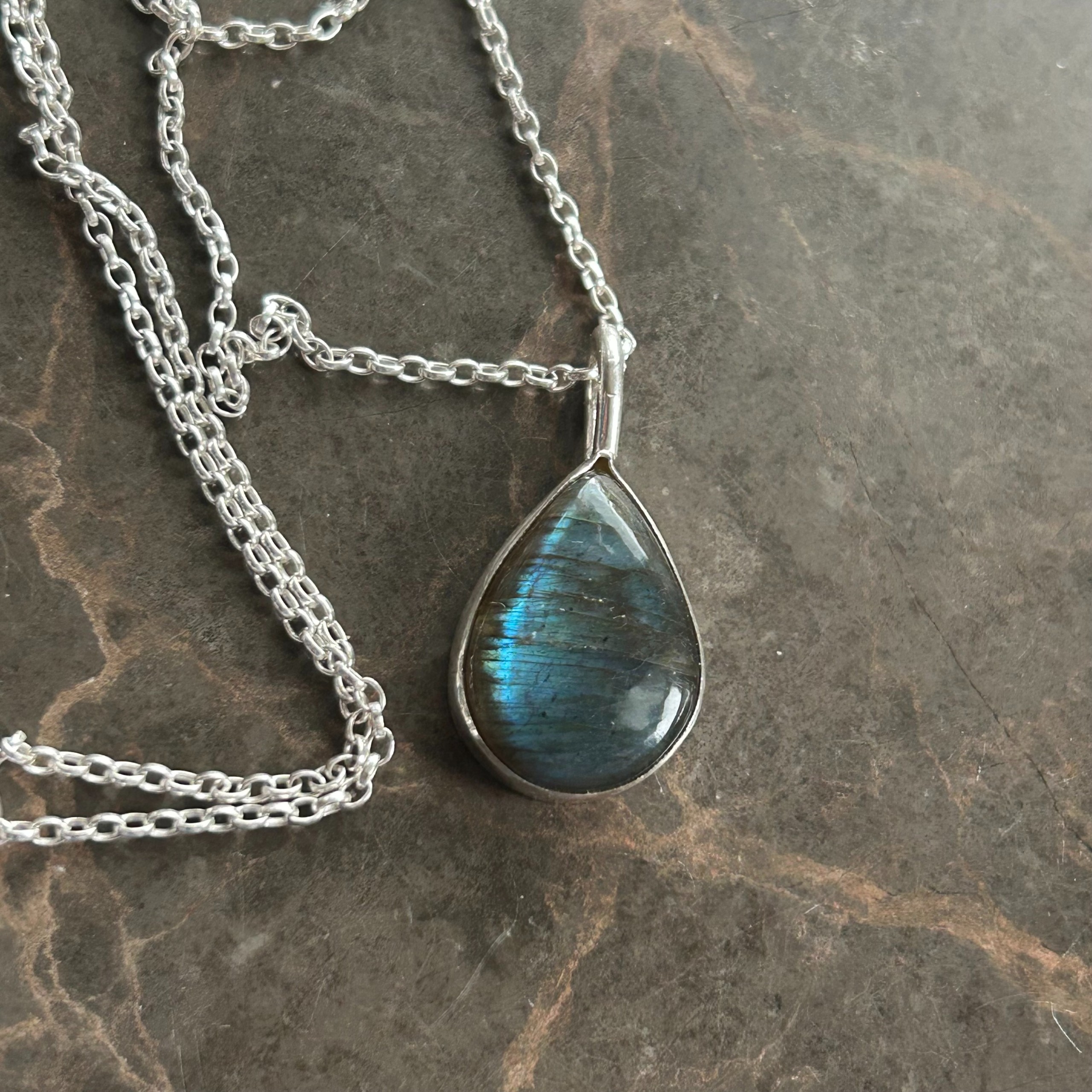 Labradorite Charm Necklace