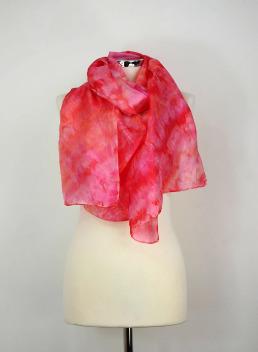 Sunset Hand-dyed Silk Scarf
