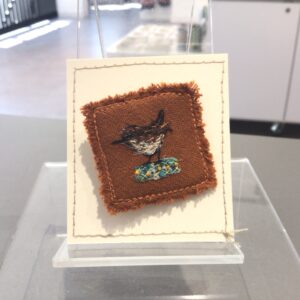 Embroidered Bird Brooch