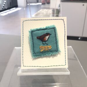 Embroidered Bird Brooch