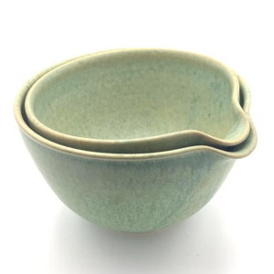 Pouring Bowl Set in Sea Green Glaze