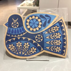 Deep Blue with Blue Sparkle Dangling Bird