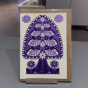 Purple Bird Tree Card