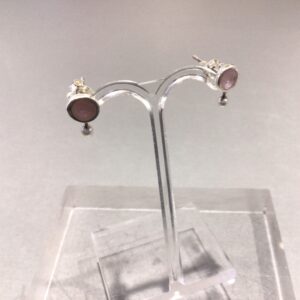 Cherry Blossom Enamel Studs with Pearls
